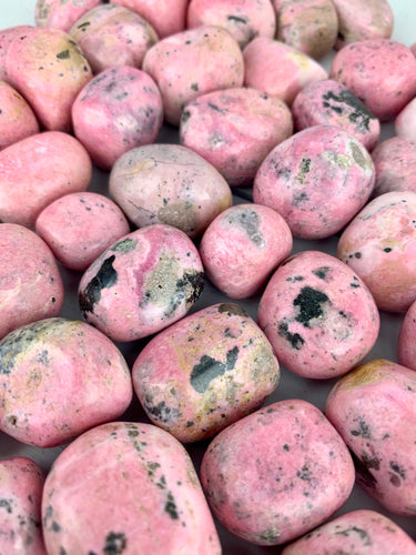 Peruvian Rhodonite Tumbled Stones- Set Of (3)