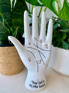 Decorative White Palmistry Hand