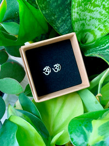 Sterling Silver Ohm Studs