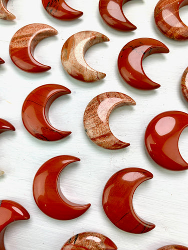 Red Jasper Mini Pocket Sized Moon