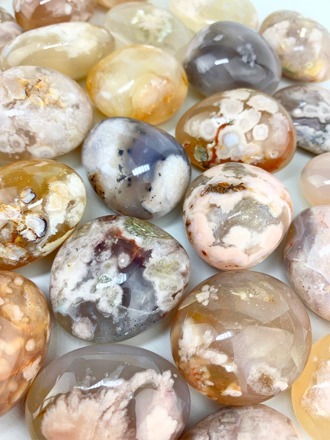 Flower Agate Tumbled Stone