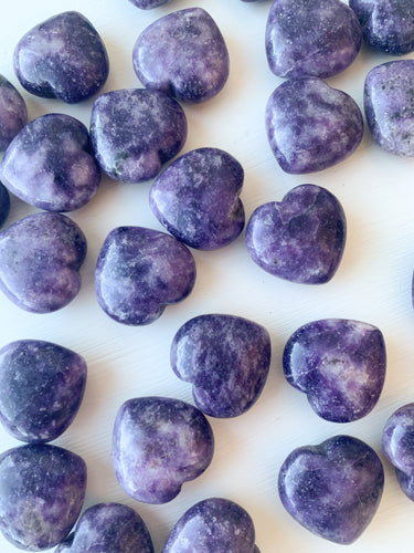 Lepidolite Pocket Sized Heart