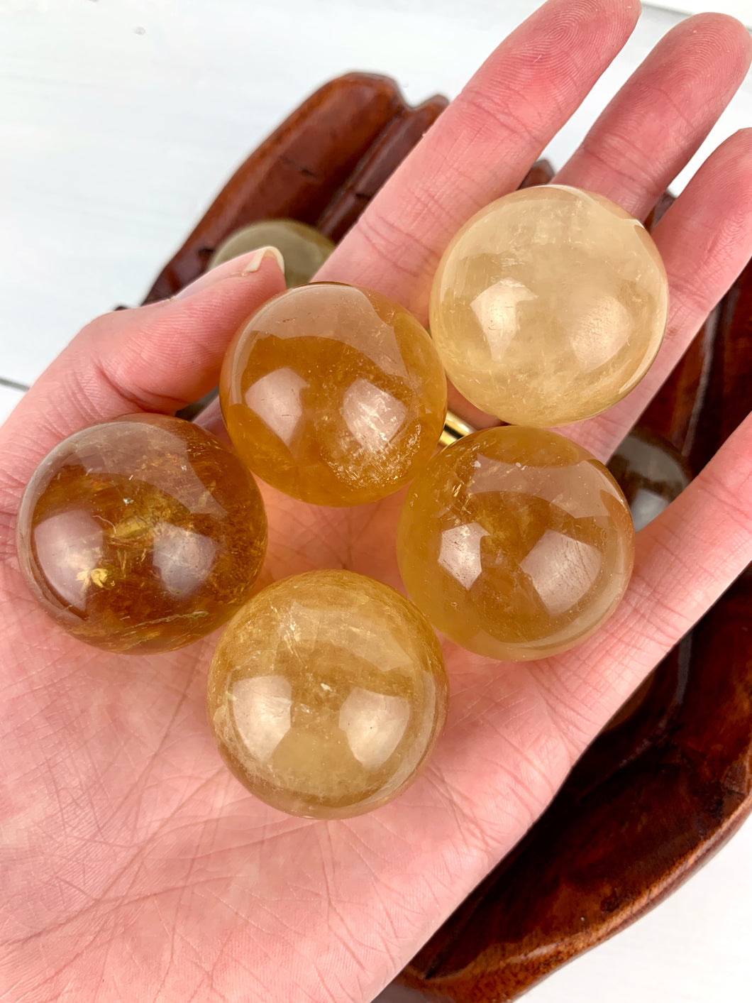 Small Honey Calcite Sphere