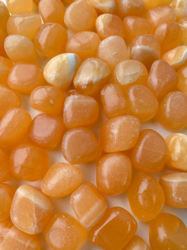 Orange Calcite Tumbled Stone