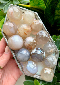 Mini Flower Agate Sphere