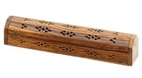 Load image into Gallery viewer, Carved Wooden Box Incense Burner